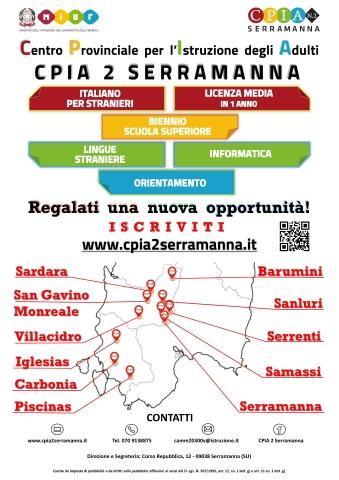 Sono aperte le iscrizioni ai corsi del Centro Provinciale per l’Istruzione degli Adulti a Serramanna per l’AS 2021-2022